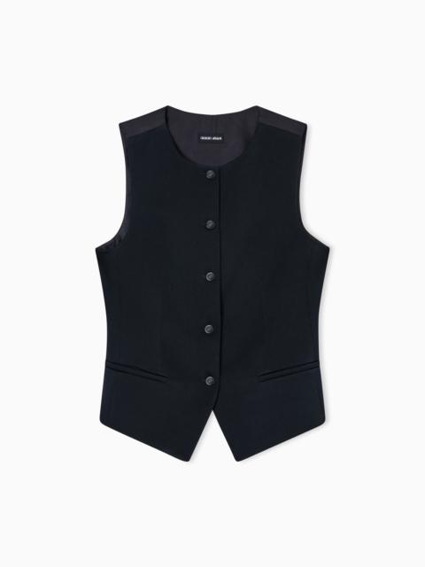 SINGLE-BREASTED WOOL WAISTCOAT