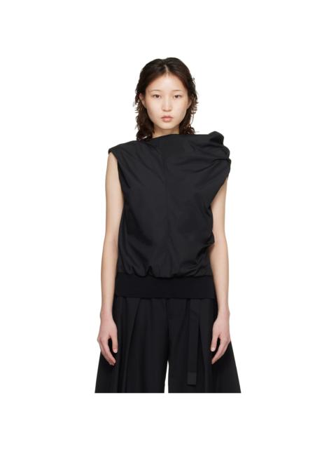 Black Poplin Blouse
