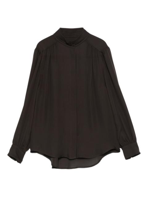Revi buttoned collarless top
