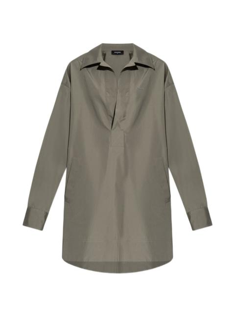 wingtip-collar mini dress