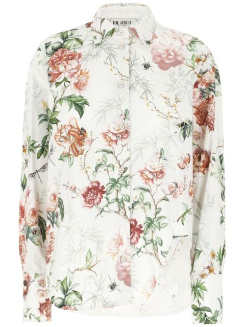 floral-print shirt