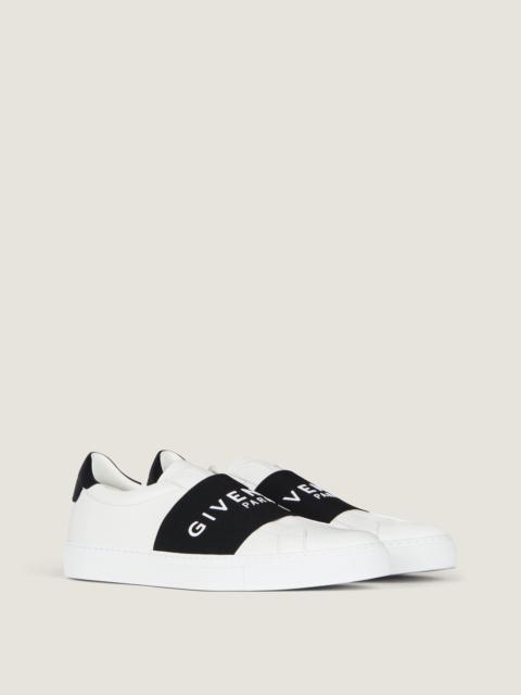 URBAN STREET SNEAKERS IN LEATHER WITH ELASTIC BAND