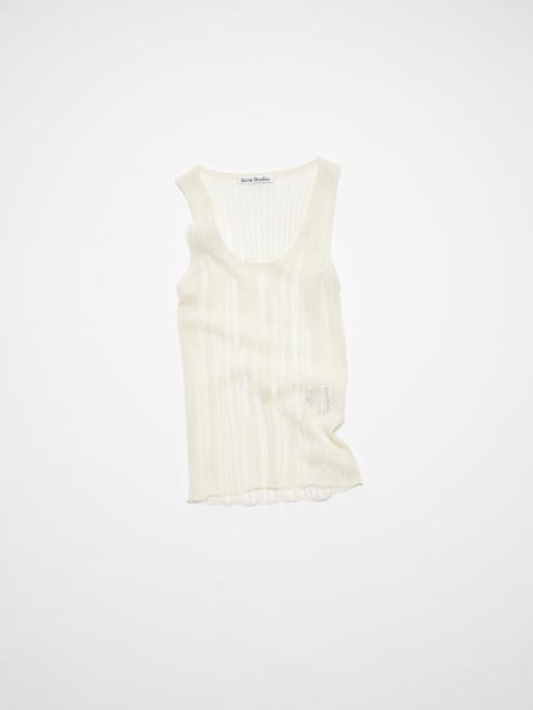 Ribbed tank top - Off white