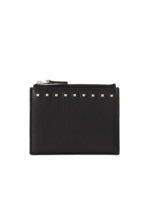 rockstud zip-around cardholder