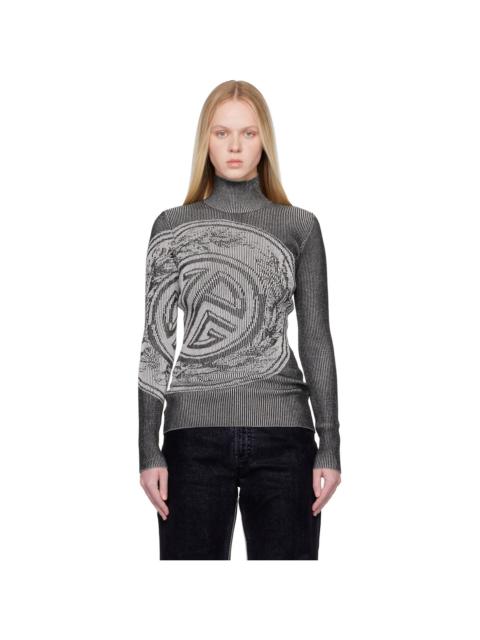 Gray 'The Laurel Stamp' Turtleneck
