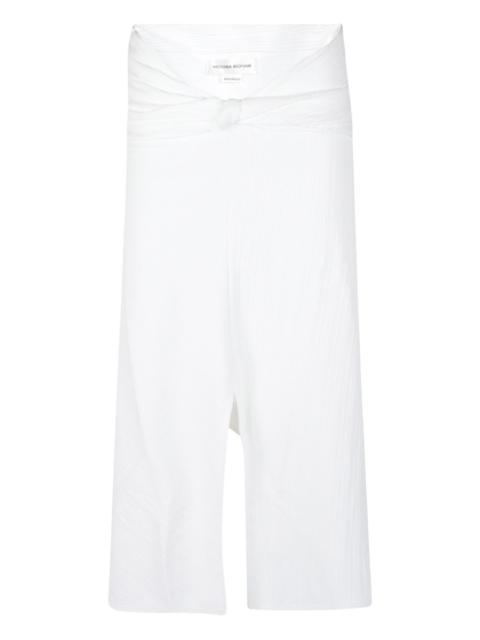 twisted-detail midi skirt