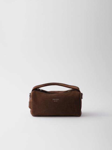 Suede leather shoulder bag