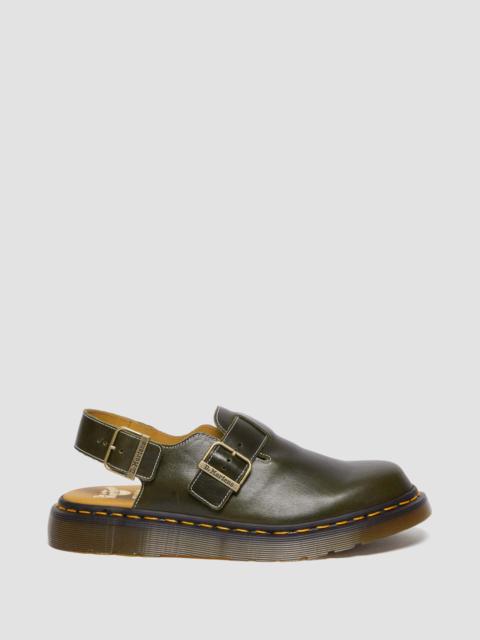 Jorge Made in England Classic Leather Slingback Mules