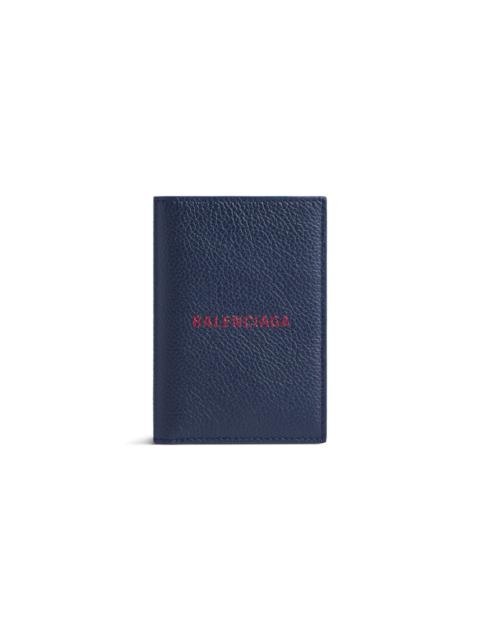 Men's Cash Vertical Bifolded Wallet in Navy/burgundy