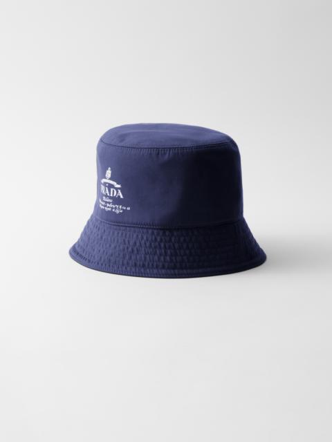 Reversible technical cotton bucket hat