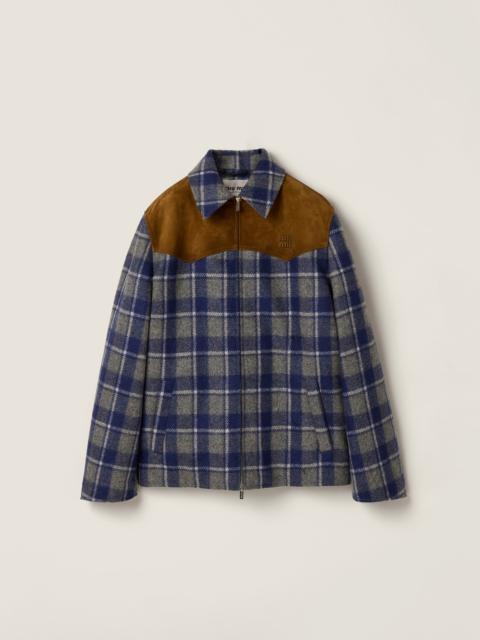 Checked blouson jacket