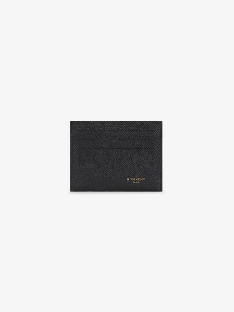 Card holder in grained leather