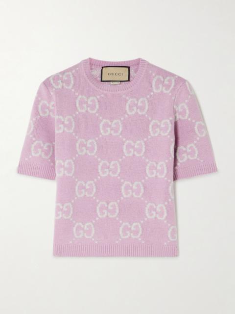 Wool-jacquard sweater Antique rose
