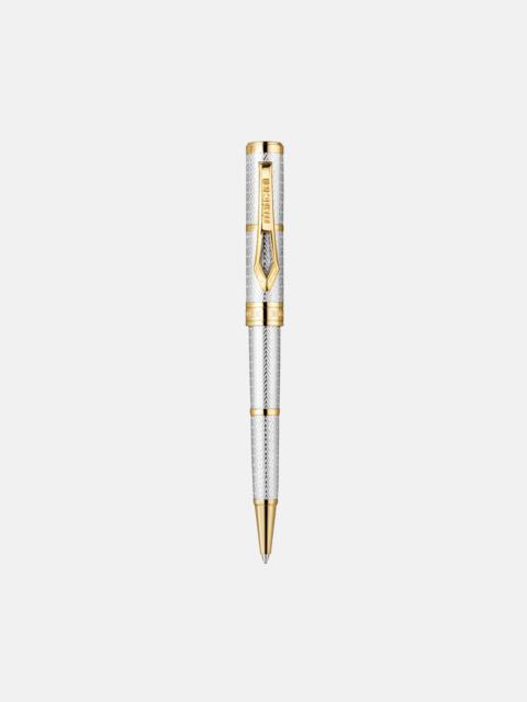 Roberto Cavalli Chevron Ballpoint Pen, Two Tone Silver & Gold Color