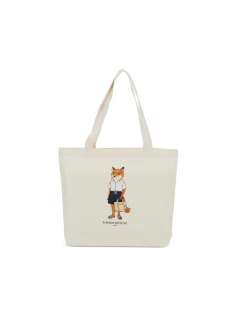 Fox-print tote bag