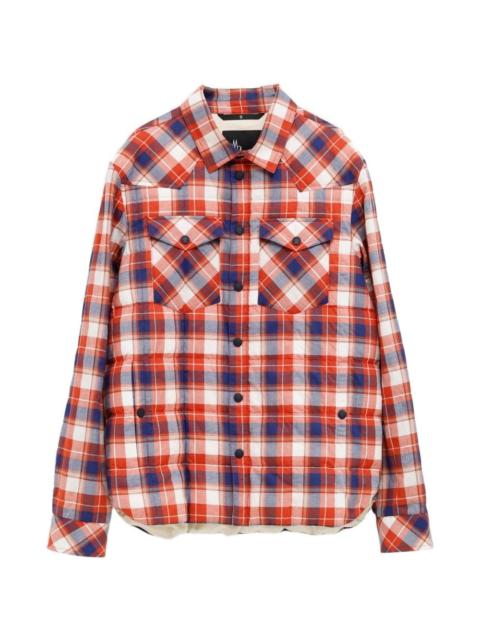 checked wool padded jacket