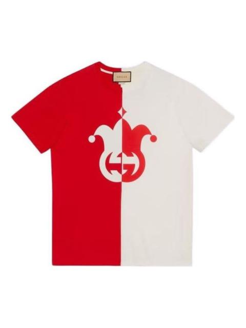 Gucci Cotton Jersey T-Shirt With Jester Clown Print 'Red White' 731506-XJE94-6374