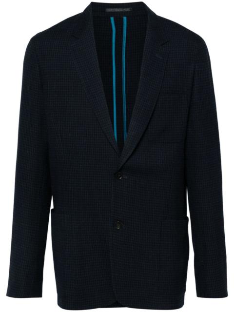 check-pattern blazer