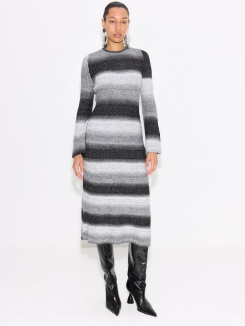 Axon Knit Dress in Black/Macadamia Multi