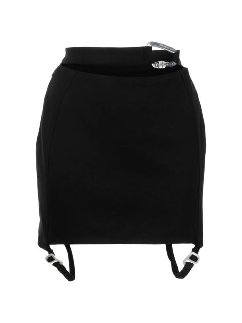 harness-detail cut-out skirt