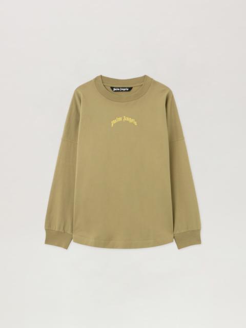 Curved Logo Long Sleeve T-Shirt