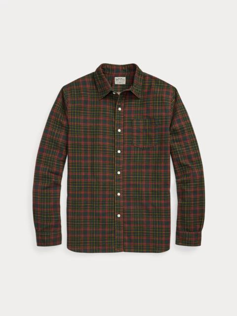 Plaid-Print Flannel Workshirt