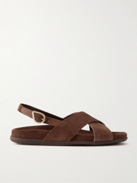 Ikesia suede slingback sandals Brown