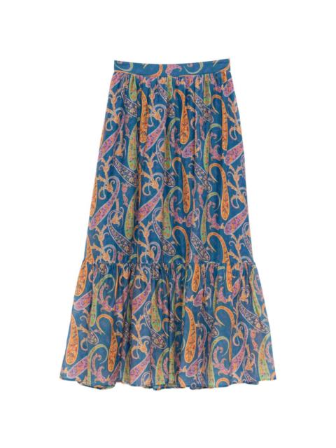paisley-print maxi skirt