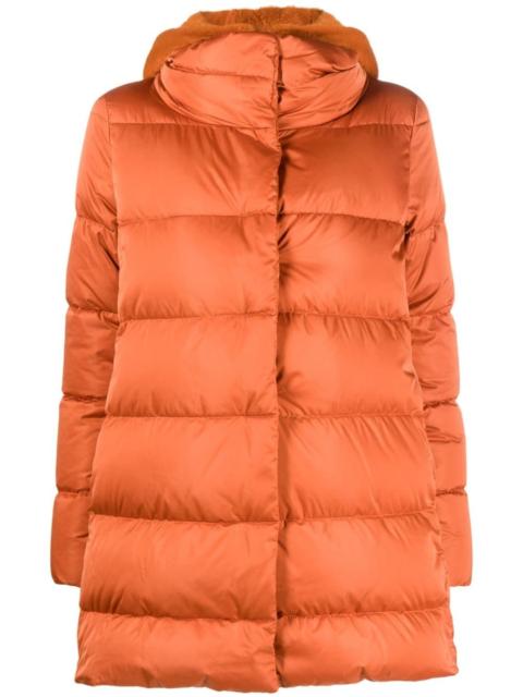detachable-hood padded coat