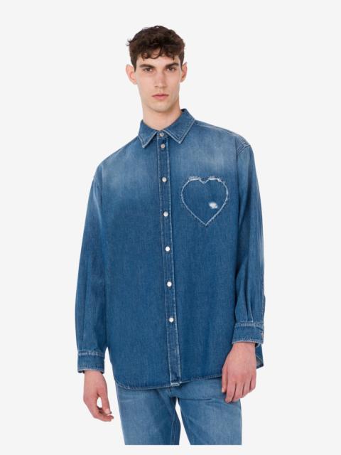 BLUE COTTON DENIM SHIRT
