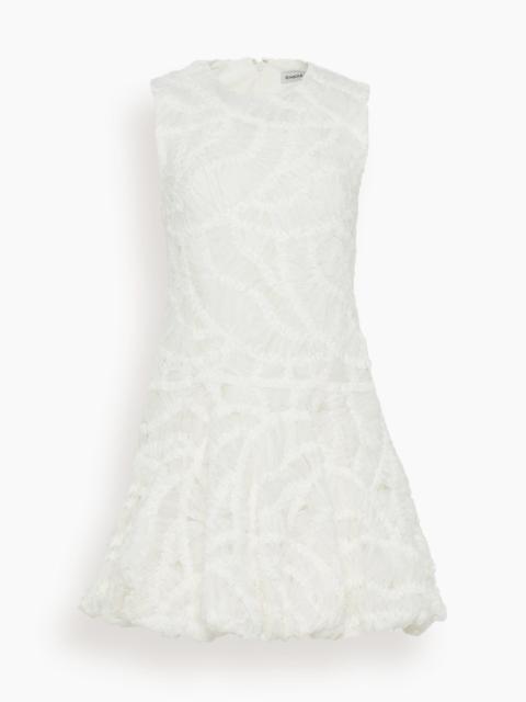 Vallan Sleeveless Mini Dress in White
