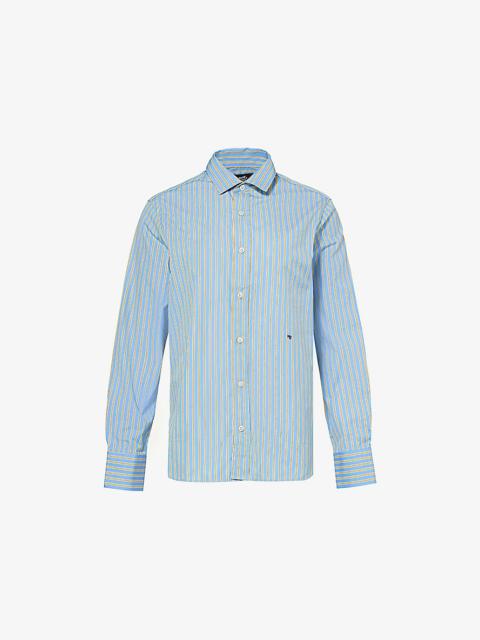 Classic Stripe Long-Sleeve Cotton Shirt