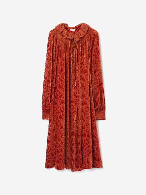 Baroque Silk Blend Velvet Dress