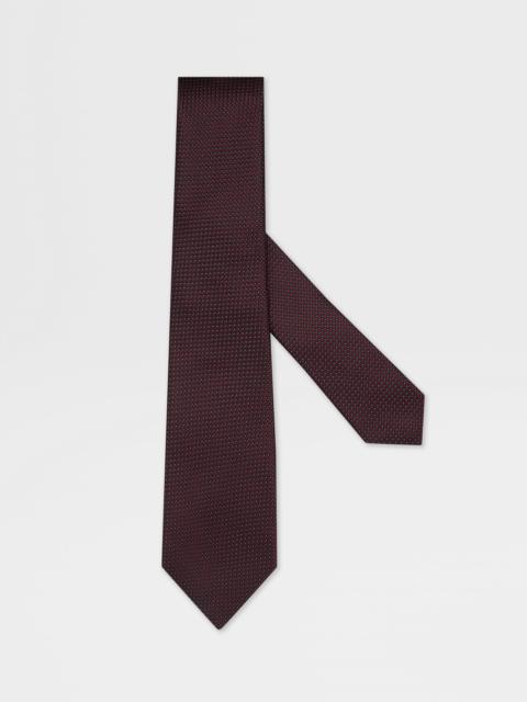 BURGUNDY SILK TIE
