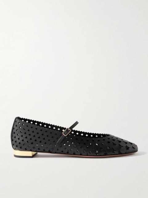 Amourose Cutout Leather Ballet Flats