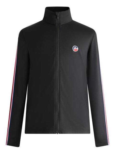 Mariozip striped-sleeve sweatshirt