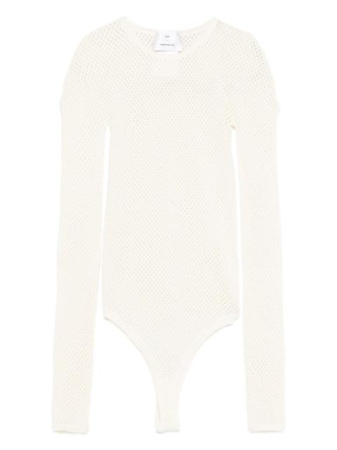 mesh-knit bodysuit