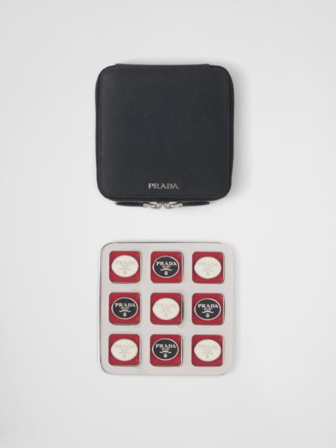 Saffiano leather Tic-Tac-Toe Set