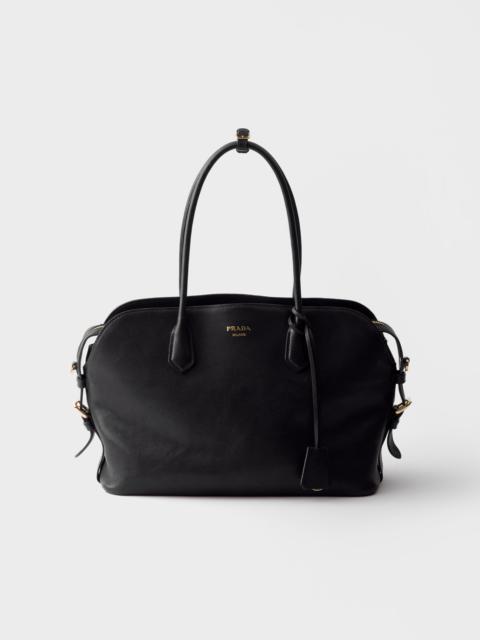 Large leather tote bag