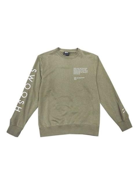 Nike Swoosh Athleisure Casual Sports Sweatshirt 'Olive Green' DJ0466-380