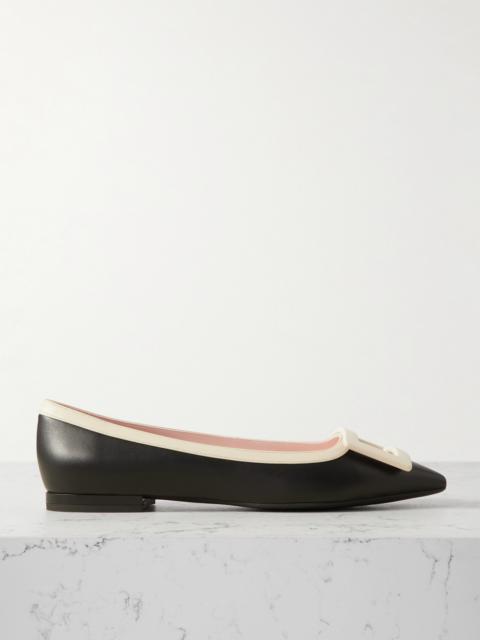Gommettine Buckled Patent-leather Ballet Flats