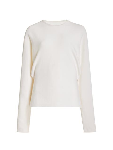 Theodore Knit Sweater in Ivory Cashmere Silk