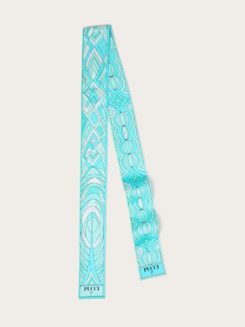 VOLUTE AND COLLANE PRINT SILK TWILL SCARF