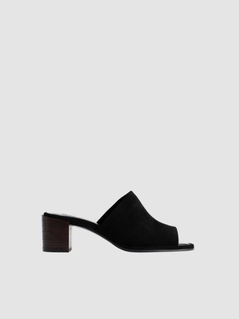Francisco Black Suede Leather Mule