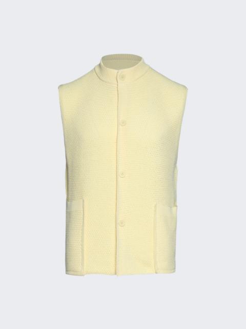 Rustic Knit Vest Yellow