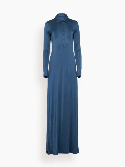 Liquid Contour Buttondown Shirtdress in French Navy