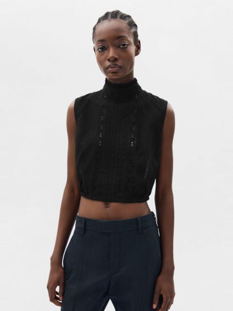 Bee High Neck Cropped Top