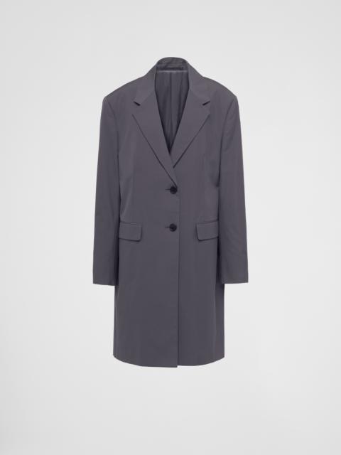 Single-breasted Panama cotton coat
