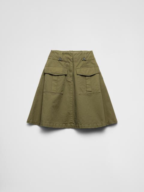 Cotton skirt with cargo pockets