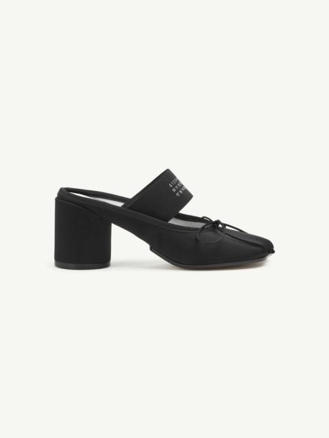 未使用級✨️MM6 Maison Margiela Décolleté ヒール 黒 MM6 Maison Margiela Logo Elastic Ballet Decollete | REVERSIBLE